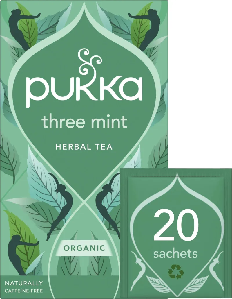 PUUKA Organic Three Mint Herbal Tea 20 pliculețe — preț și oferte