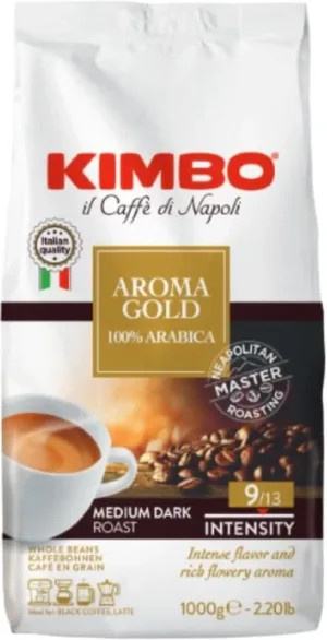 Kimbo Aroma Gold boabe de cafea, 1 kg
