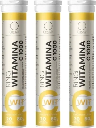 Ring Vitamina C 1000 20 comprimate efervescente Multipack x 3 — preț și oferte