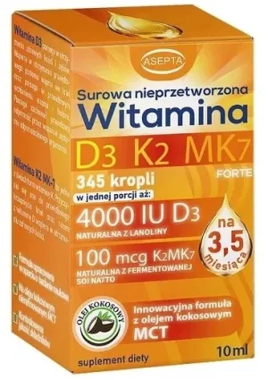 Asepta Vitamina D3 K2 MK7 picături 10 ml