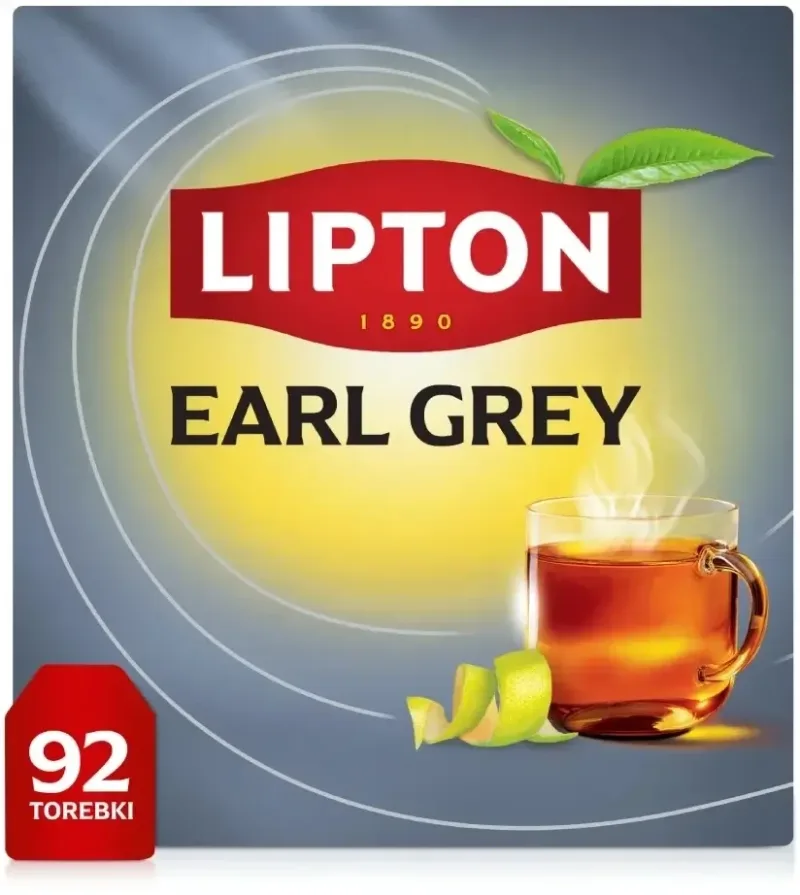 Lipton Earl Grey Lemon ceai negru 92 pliculețe — preț și oferte
