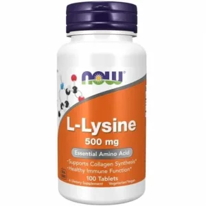 NOW FOODS L-lizină 500 mg 100 capsule