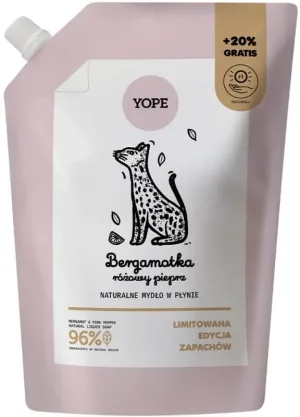 YOPE Săpun lichid Bergamot Pink Pepper Reîncărcare 600 ml