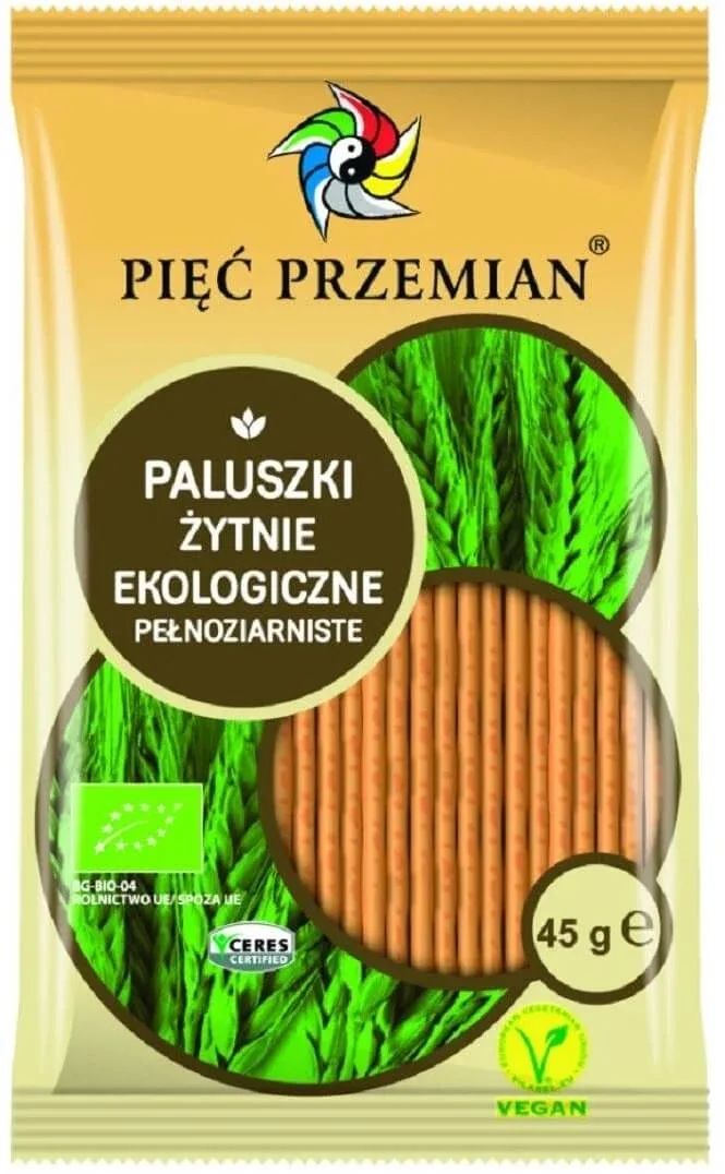 Cinci transformări Wholegrain Rye Sticks BIO 45 g — preț și oferte