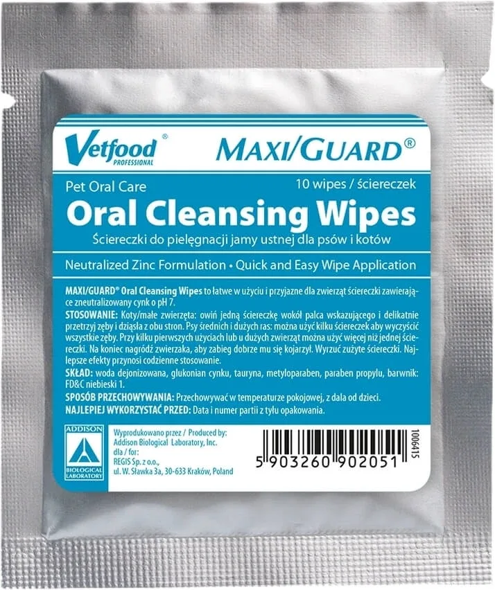 VETFOOD Maxi Guard Șervețele de curățare orală 10 buc. — preț și oferte