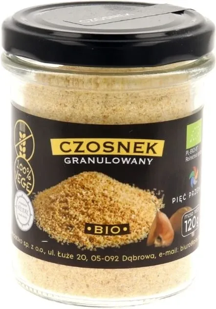 Cinci transformări Usturoi granulat fără gluten BIO 120 g — preț și oferte