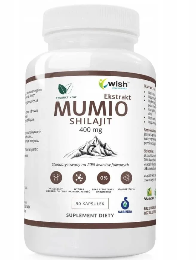 Wish Mumio 400 mg Shilajit Extract 90 capsule — preț și oferte