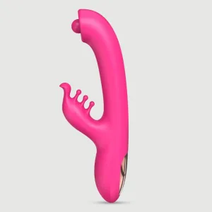 Sexopolis Giselle Vibrator cu iepure din silicon cu vârf rotativ - roz