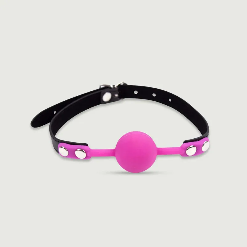Ball Gag cu bilă de silicon - Fuschia — preț și oferte