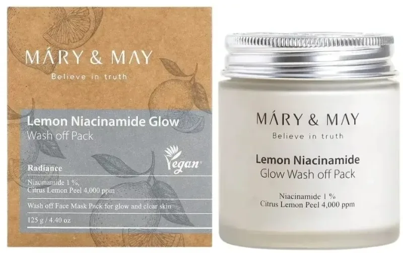 Mary&May Lemon Niacinamide Glow Wash Off Pack 125 g — preț și oferte