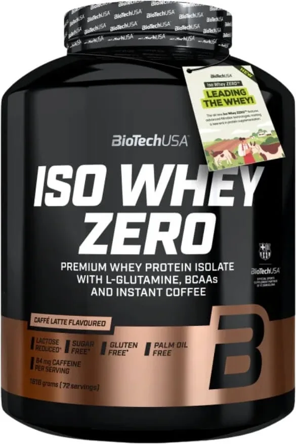 BioTech USA Iso Whey Zero proteine în aromă Caffe Latte 1816 g — preț și oferte