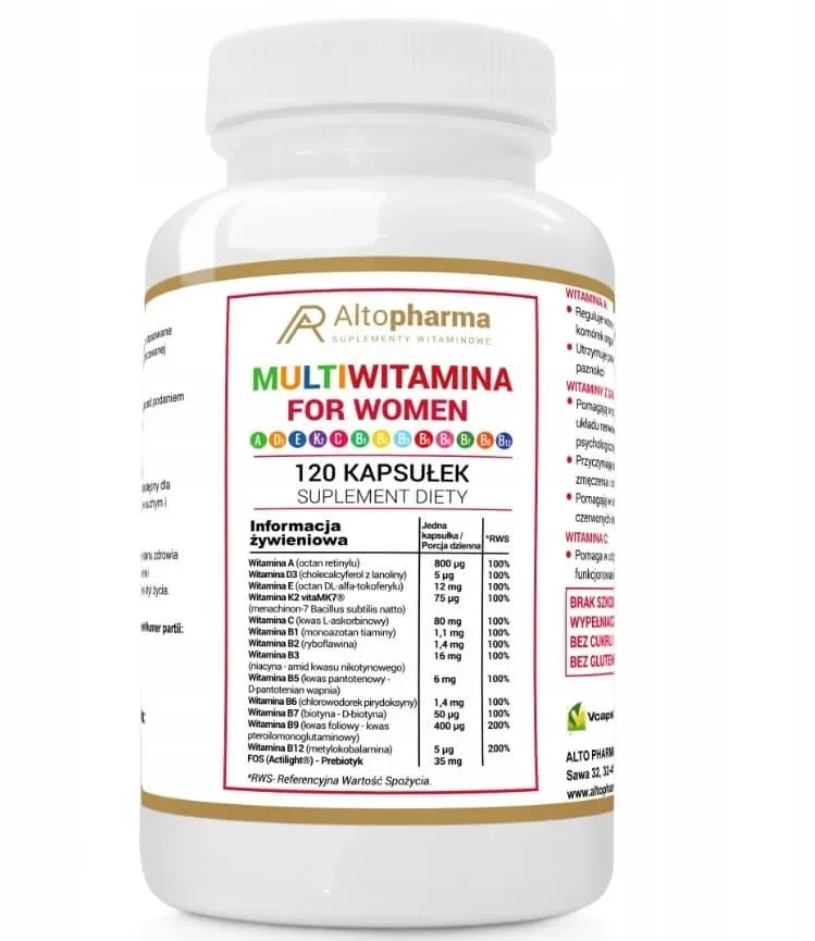 Alyopharma Multivitamine pentru femei + prebiotic120 capsule. — preț și oferte