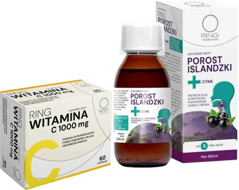 Ring Vitamina C 1000 mg 60 capsule + Ring Lichen islandez ... — preț și oferte