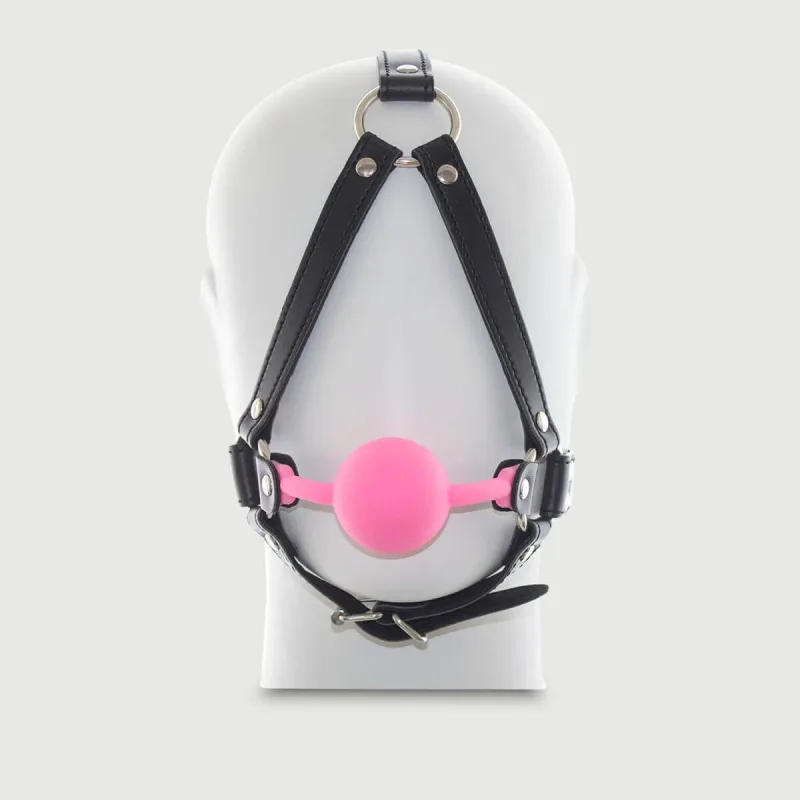 Ball Gag cu curea de maxilar - roz — preț și oferte