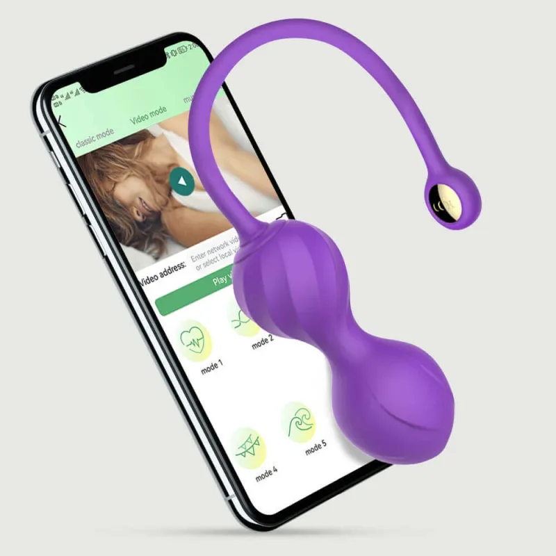 Bilele Kegel din silicon pentru controlul aplicației My Kegel Partner - Violet — preț și oferte