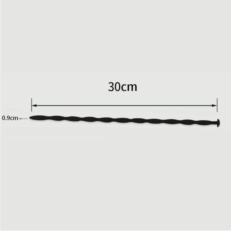 Sunet uretral din silicon 300 x 9 mm - negru — preț și oferte