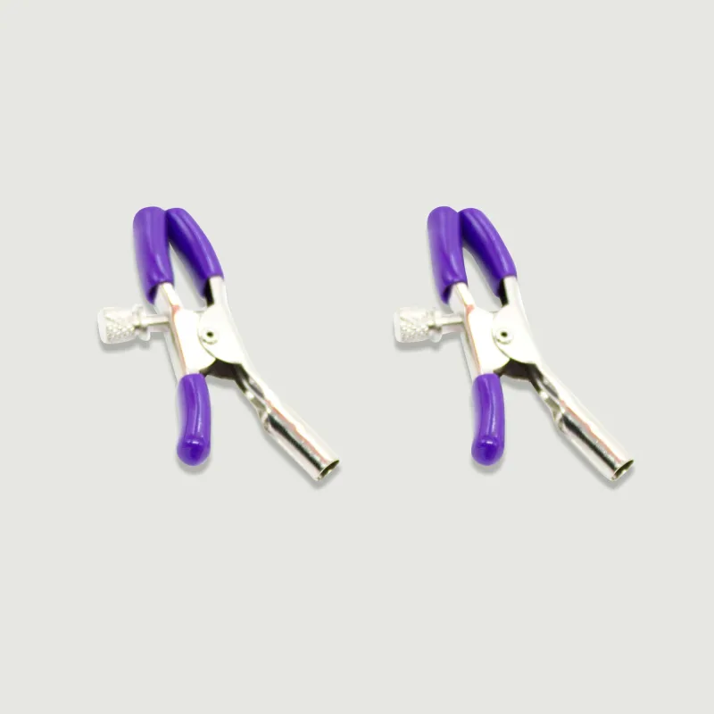 Cleme pentru sfârcuri cu clip metalic reglabil - violet — preț și oferte
