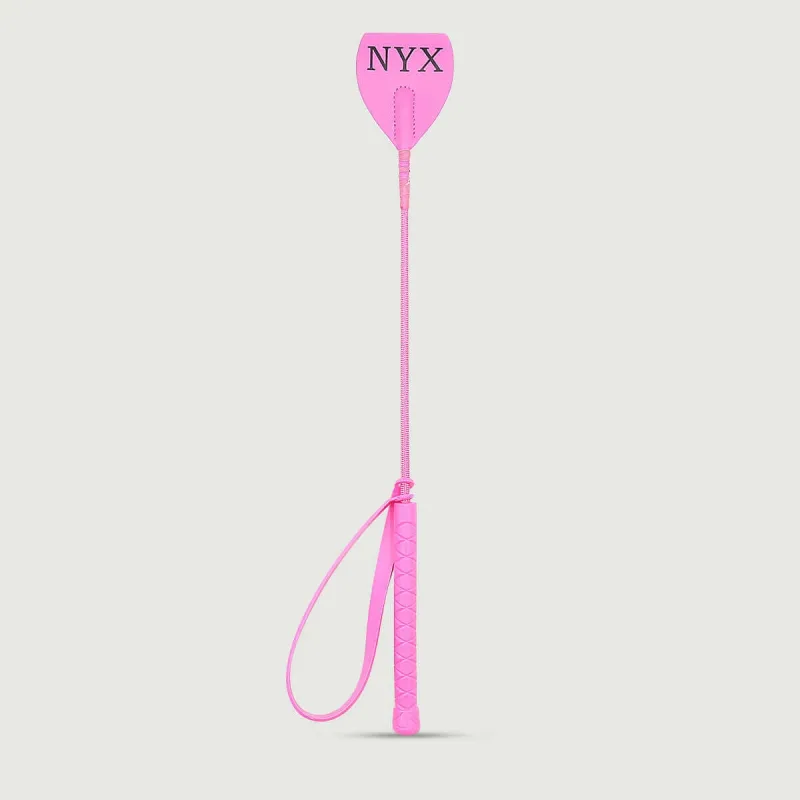 Crop din piele cu imprimare NYX și mâner din PVC 46,5 cm - roz — preț și oferte