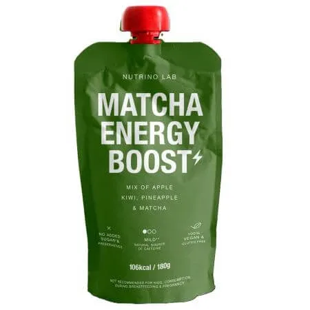 Piure pasteurizat cu mere, kiwi, ananas si matcha Matcha Energy Boost, 180 g, Nutrino Lab — preț și oferte