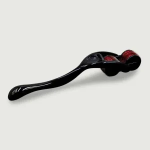 Roller dublu cu țepi cu mâner curbat - negru