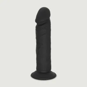 Qubo 23,5 cm Dildo realist din silicon cu ventuză - negru
