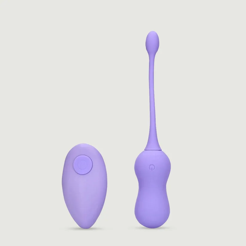 Stimulator de ouă vibrator cu telecomandă din silicon - violet — preț și oferte