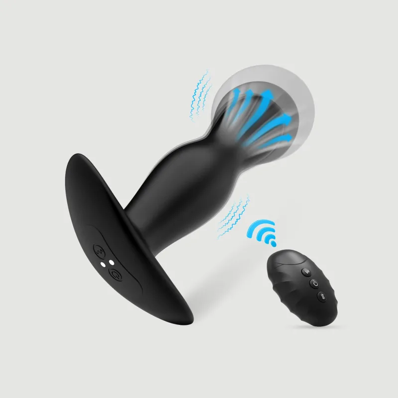 Orion Vibrator siliconic gonflabil pentru prostată, controlat de la distanță - Negru — preț și oferte