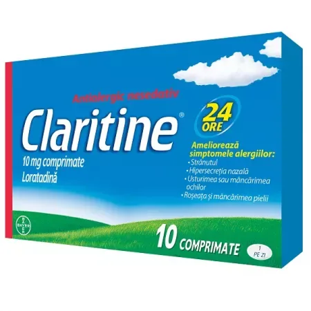 Claritine 10 mg, Bayer | 10 comprimate — preț și oferte