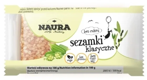 Semințe de susan fără zahăr 27 g — preț și oferte