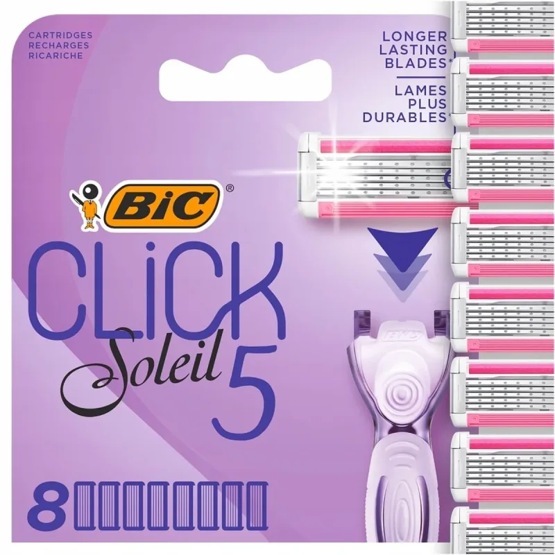Bic Click Soleil 5 Lame de ras de schimb 8 bucăți — preț și oferte