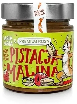 Basia Basia Alpi - Cremă de unt de arahide cu fistic și zmeură 195 g — preț și oferte