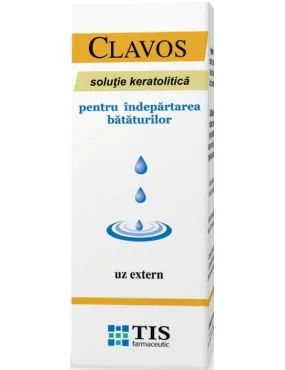 CLAVOS SOLUTIE KERATOLITICA X 10 ML TIS FARMACEUTIC — preț și oferte