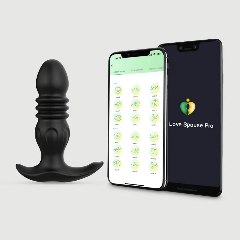 Power Thruster Aplicație controlată de vibratorul de prostată din silicon - negru — preț și oferte