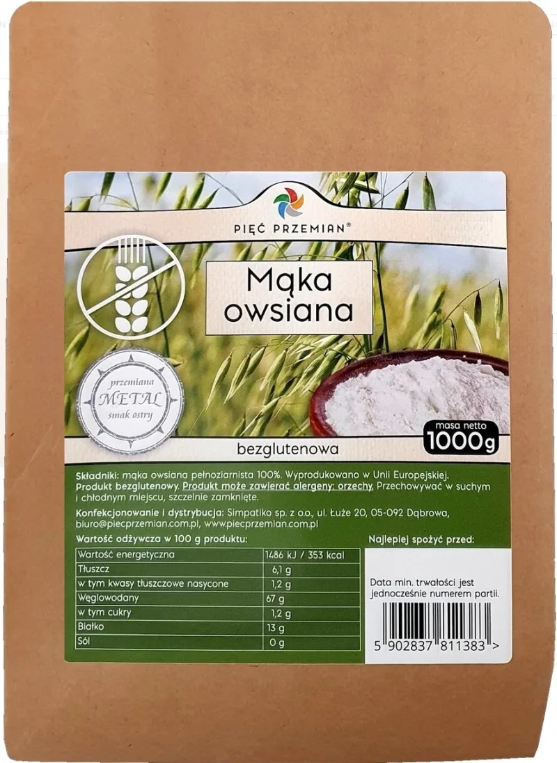 Five Transformations Făină de ovăz fără gluten 1000 g — preț și oferte
