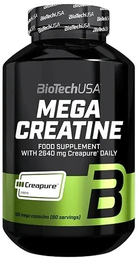 BioTech SUA Mega Creatină Monohidrat 120 capsule
