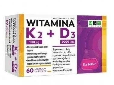 MBM Vitamina K2 + D3 60 capsule — preț și oferte