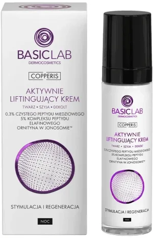 BasicLab Copperis Active cremă de noapte cu efect de lifting pentru ...