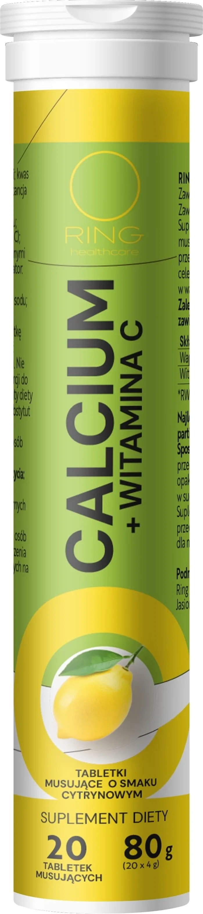 Ring Calcium + Vitamina C 20 comprimate efervescente — preț și oferte