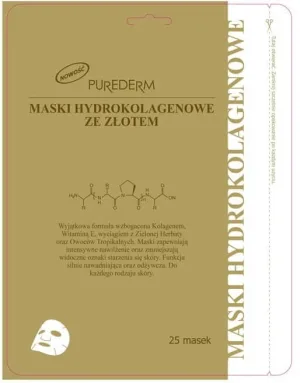 Purederm Hydrocollagen măști de foi cu aur 25 ...