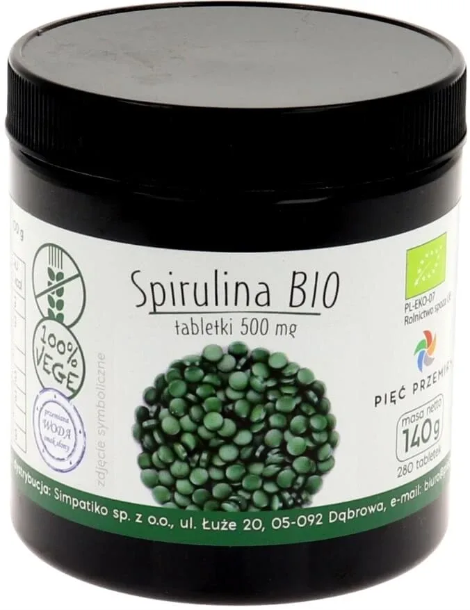 Cinci transformări Spirulina comprimate BIO 140 g — preț și oferte