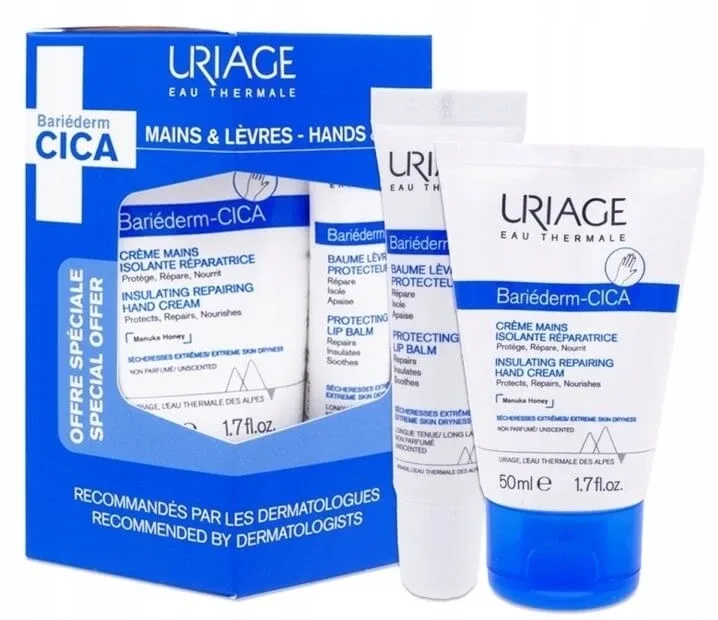 Set cremă de mâini Eau Thermale Uriage Bariederm Cica + ... — preț și oferte