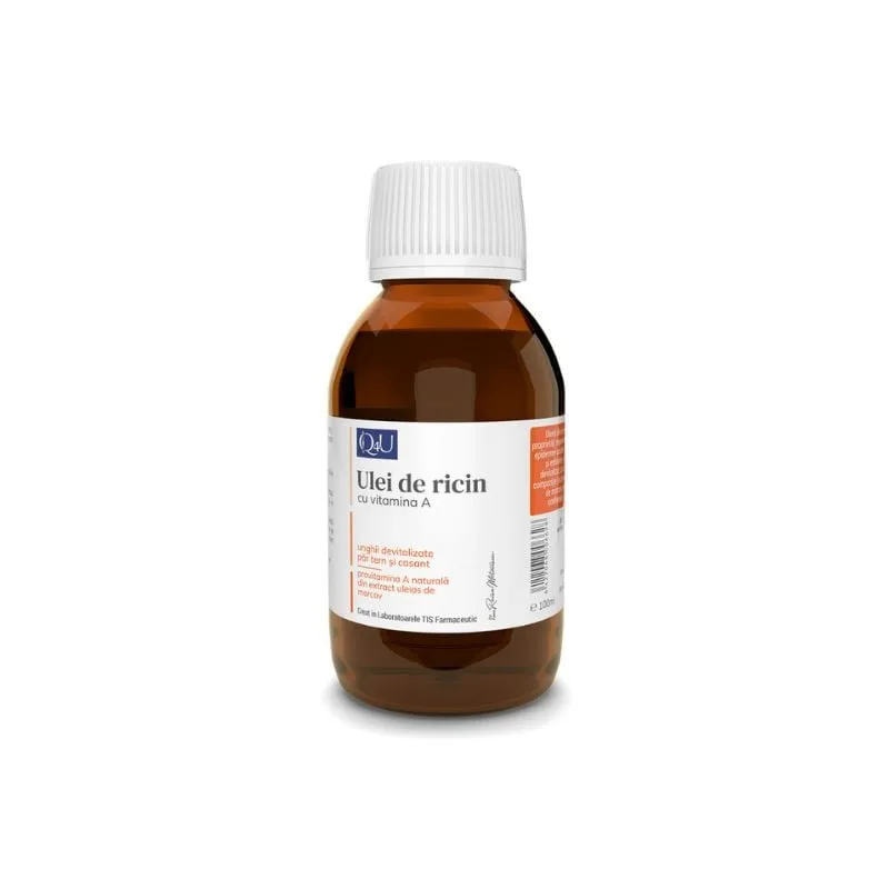 Ulei de ricin cu Vitamina A Q4U, 100 ml, Tis Farmaceutic — preț și oferte