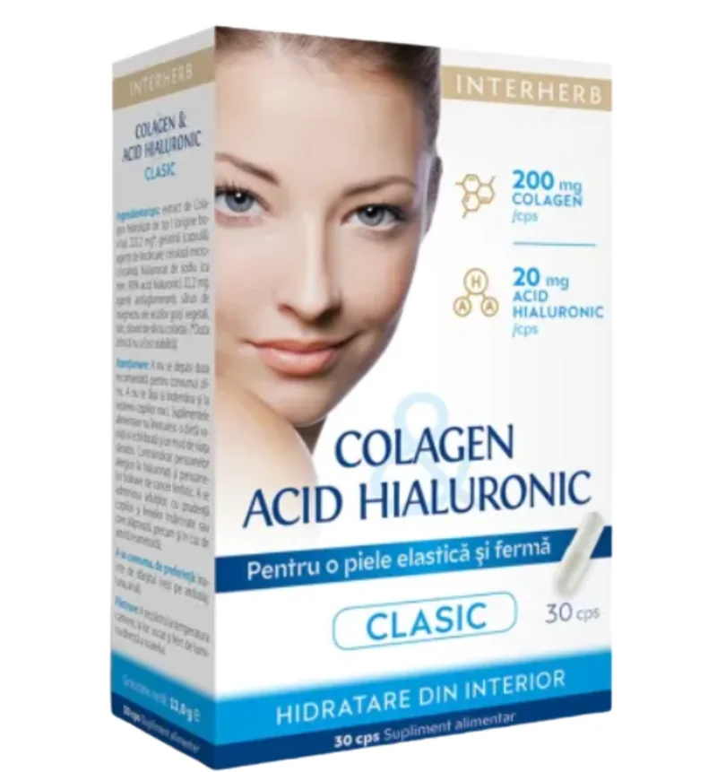 Coalgen si Acid Hialuronic Clasic, Interherb | 30 capsule BGB INTERHERB — preț și oferte