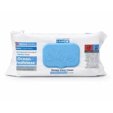 Servetele umede multisuprafete Ocean Freshness, 100 bucati, Sleepy — preț și oferte