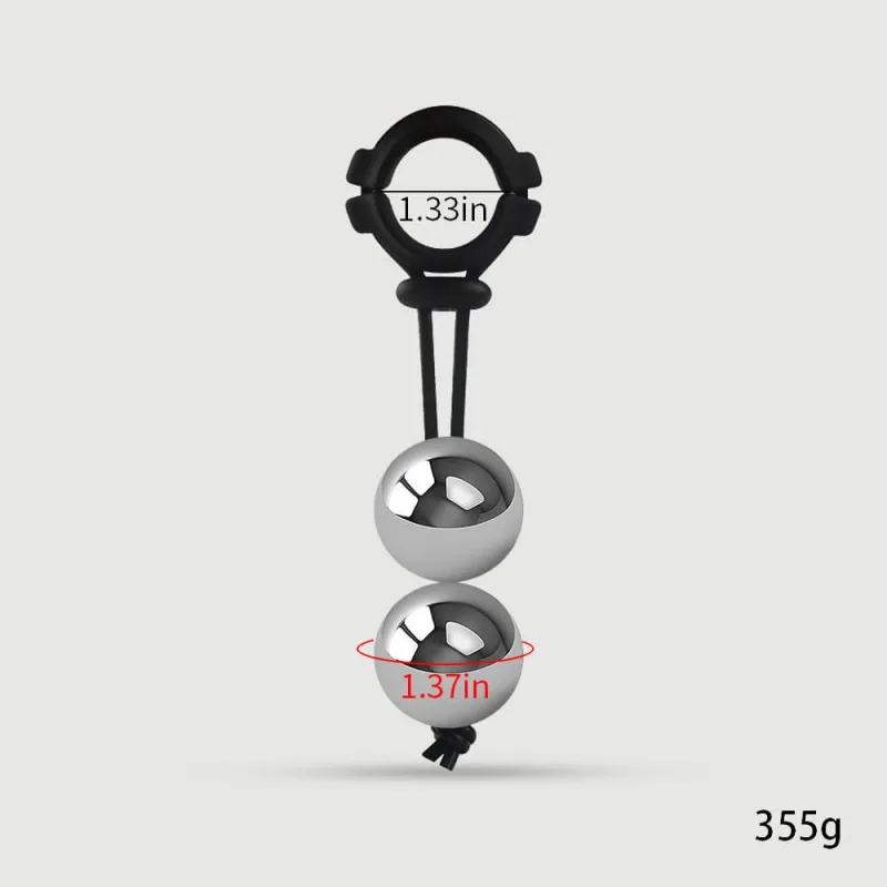 Inel de sculă din silicon de 355 g cu 2 bile - negru — preț și oferte