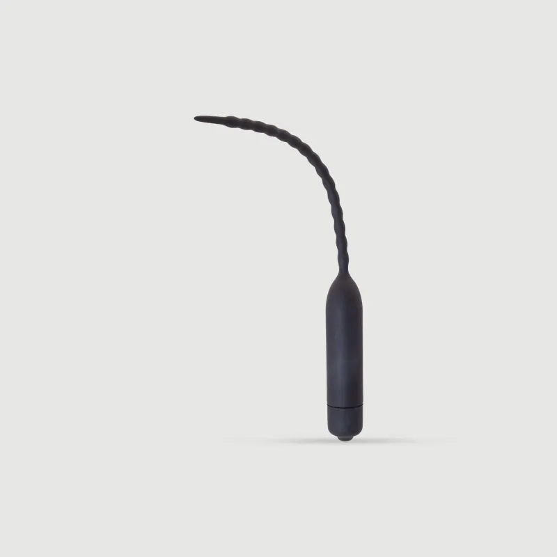 155 x 6,5 mm silicon spiralat cu 10 viteze de vibrare a sunetului uretral - negru — preț și oferte
