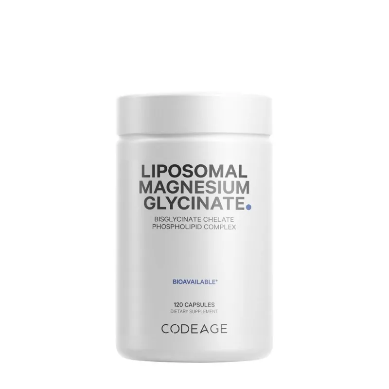 Codeage Liposomal Magnesium Glycinate, Magneziu Bisglicinat Lipozomal cu BioPerine® - Formula Avansata pentru Absorbtie Superioara | 120 cps GNC — preț și oferte