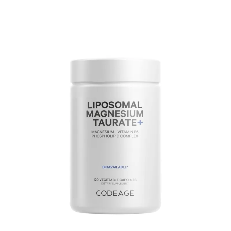 CodeAge Liposomal Magnesium Taurate+, Magneziu Taurat Lipozomal cu Vitamina B6 | 120 cps GNC — preț și oferte