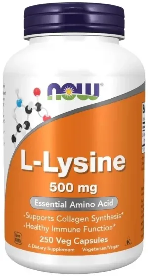 Now Foods L-lizină 500 mg 250 comprimate