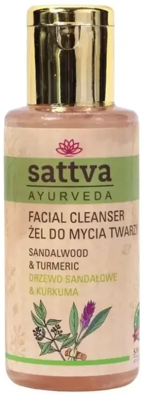 Gel de spălare facială Sattva cu lemn de santal și turmeric 100 ml